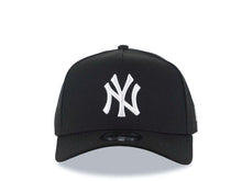 Load image into Gallery viewer, New York Yankees New Era MLB 9FORTY 940 Adjustable A-Frame Cap Hat Black Crown/Visor White Logo Gray UV