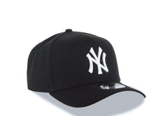 Load image into Gallery viewer, New York Yankees New Era MLB 9FORTY 940 Adjustable A-Frame Cap Hat Black Crown/Visor White Logo Gray UV