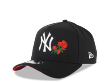 Load image into Gallery viewer, New York Yankees New Era MLB 9FORTY 940 Adjustable A-Frame Snapback Cap Hat Black Crown/Visor White Logo with Rose 1999 World Series Side Patch Red UV