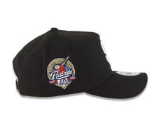 Load image into Gallery viewer, San Diego Padres New Era MLB 9FORTY 940 Adjustable A-Frame Cap Hat Black Crown/Visor White Logo 40th Anniversary Side Patch Gray UV