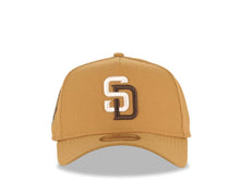 Load image into Gallery viewer, San Diego Padres New Era MLB 9FORTY 940 Adjustable A-Frame Cap Hat Wheat Crown/Visor White/Brown Logo 2016 All-Star Game Side Patch Brown UV