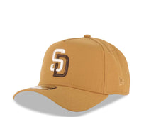 Load image into Gallery viewer, San Diego Padres New Era MLB 9FORTY 940 Adjustable A-Frame Cap Hat Wheat Crown/Visor White/Brown Logo 2016 All-Star Game Side Patch Brown UV