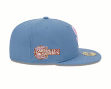 Load image into Gallery viewer, Chicago White Sox New Era MLB 59FIFTY 5950 Fitted Cap Hat Dark Sky Blue Crown/Visor Pink/White Logo 2005 World Series Side Patch (Color Pack)