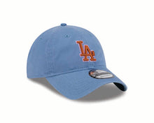 Load image into Gallery viewer, Los Angeles Dodgers New Era MLB 9TWENTY 920 Adjustable Cap Hat Dark Sky Blue Crown/Visor Dark Orange/Pink Logo (Color Pack)