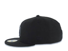 Load image into Gallery viewer, San Diego Padres New Era MLB 59FIFTY 5950 Fitted Cap Hat Black Crown/Visor Black/White Logo Batterman Batty Side Patch Green UV
