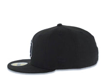 Load image into Gallery viewer, San Diego Padres New Era MLB 59FIFTY 5950 Fitted Cap Hat Black Crown/Visor Black/White Logo Batterman Batty Side Patch Green UV
