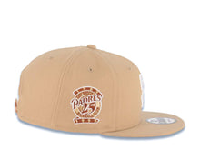 Load image into Gallery viewer, San Diego Padres New Era MLB 9FIFTY 950 Snapback Cap Hat Khaki Crown/Visor White Logo With Palm Tree 25th Anniversary Side Patch Gray UV