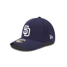 Load image into Gallery viewer, San Diego Padres New Era MLB 39THIRTY 3930 Flexfit Cap Hat Light Navy Crown/Visor White Logo
