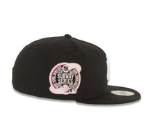 Load image into Gallery viewer, New York Yankees New Era MLB 59FIFTY 5950 Fitted Cap Hat Black Crown/Visor White Logo With Pink Rose 60th Anniversary Side Patch Pink UV