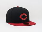 Load image into Gallery viewer, Cincinnati Red New Era 59FIFTY 5950 Fitted Cap Hat Black Crown/Visor Red/White Logo