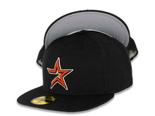 Load image into Gallery viewer, Houston Astros New Era MLB 59FIFTY 5950 Fitted Cap Hat Black Crown/Visor Orange/White Logo