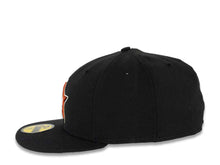 Load image into Gallery viewer, Houston Astros New Era MLB 59FIFTY 5950 Fitted Cap Hat Black Crown/Visor Orange/White Logo