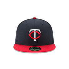 Load image into Gallery viewer, Minnesota Twins New Era MLB 59FIFTY 5950 Fitted Cap Hat Navy Crown Red Visor White/Red Logo