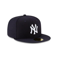 Load image into Gallery viewer, New York Yankees New Era MLB 59FIFTY 5950 Fitted Cap Hat Team Color Navy Crown/Visor White Logo