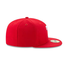 Load image into Gallery viewer, Texas Rangers New Era 59FIFTY 5950 Fitted Cap Hat Red Crown/Visor White/Royal Blue Logo