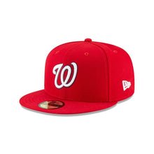 Load image into Gallery viewer, Washington Nationals New Era MLB 59FIFTY 5950 Fitted Cap Hat Red Crown/Visor White/Black Logo