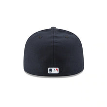 Load image into Gallery viewer, Atlanta Braves New Era MLB 59FIFTY 5950 Fitted Authentic Cap Hat Navy Crown/Visor White Logo