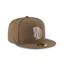 Load image into Gallery viewer, San Diego Padres New Era MLB 59FIFTY 5950 Fitted Cap Hat Olive Crown/Visor Olive/White Logo