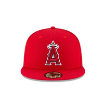 Load image into Gallery viewer, (Youth) Los Angeles Anaheim Angels New Era MLB 59FIFTY 5950 Fitted Cap Hat Red Crown/Visor Team Color Logo