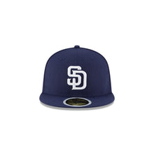 Load image into Gallery viewer, (Youth) San Diego Padres New Era MLB 59FIFTY 5950 Fitted Cap Hat Navy Crown/Visor White Logo
