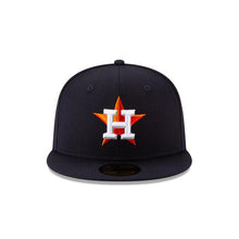 Load image into Gallery viewer, Houston Astros New Era MLB 59FIFTY 5950 Fitted Cap Hat Navy Crown/Visor White/Orange Logo
