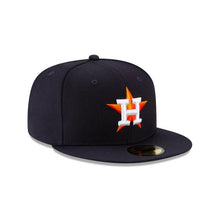 Load image into Gallery viewer, Houston Astros New Era MLB 59FIFTY 5950 Fitted Cap Hat Navy Crown/Visor White/Orange Logo