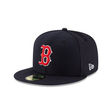 Load image into Gallery viewer, (Youth) Boston Red Sox New Era 59FIFTY 5950 Fitted Cap Hat Navy Crown/Visor Red/White Logo