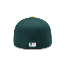 Load image into Gallery viewer, (Youth) Oakland Athletics New Era MLB 59FIFTY 5950 Fitted Cap Hat Dark Green Crown Yellow Visor White Logo