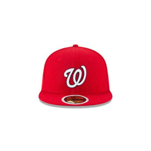 Load image into Gallery viewer, (Youth) Washington Nationals New Era MLB 59FIFTY 5950 Fitted Cap Hat Red Crown/Visor Black/White Logo
