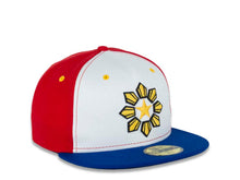 Load image into Gallery viewer, Philippines New Era 59FIFTY 5950 Fitted Cap Hat White/Red Crown Royal Blue Visor Yellow Flag Logo