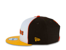 Load image into Gallery viewer, San Diego Padres New Era MLB 9FIFTY 950 Snapback Cap Hat White/Brown Crown Yellow Visor Brown/Orange "San Diego Padres"Logo Green UV