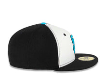 Load image into Gallery viewer, San Diego Padres New Era MLB 59FIFTY 5950 Fitted Cap Hat White/Black Crown Black Visor Light Blue/Black Logo