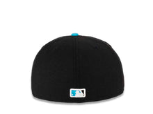 Load image into Gallery viewer, San Diego Padres New Era MLB 59FIFTY 5950 Fitted Cap Hat White/Black Crown Black Visor Light Blue/Black Logo