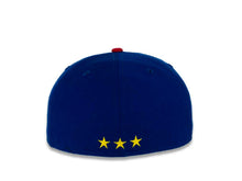 Load image into Gallery viewer, California Republic New Era 59FIFTY 5950 Fitted Cap Hat White/Royal Blue Crown Red Visor Red/Gold/Royal Blue Logo