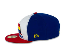Load image into Gallery viewer, California Republic New Era 59FIFTY 5950 Fitted Cap Hat White/Royal Blue Crown Red Visor Red/Gold/Royal Blue Logo