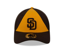Load image into Gallery viewer, San Diego Padres New Era MLB 39THIRTY 3930 Flexfit Cap Hat Yellow/Brown Crown Brown Visor Brown Logo