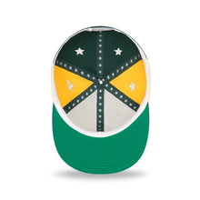 Load image into Gallery viewer, Oakland Athletics New Era MLB 59FIFTY 5950 Fitted Cap Hat White/Yellow Crown Dark Green Visor Dark Green/Yellow Logo with All-Star Game Side Patch