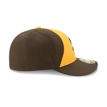 Load image into Gallery viewer, San Diego Padres New Era MLB 59FIFTY 5950 Low Profile Fitted Cap Hat Yellow/Brown Crown Brown Visor Brown Logo