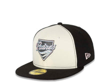 Load image into Gallery viewer, San Diego Padres New Era MLB 59FIFTY 5950 Fitted Cap Hat Chrome White/Black Crown Black Visor Pink/Metallic Black Pearl Logo 40th Anniversary Side Patch Pink UV