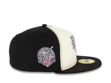 Load image into Gallery viewer, San Diego Padres New Era MLB 59FIFTY 5950 Fitted Cap Hat Chrome White/Black Crown Black Visor Pink/Metallic Black Pearl Logo 40th Anniversary Side Patch Pink UV