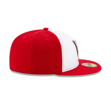 Load image into Gallery viewer, (Youth) Washington Nationals New Era MLB 59FIFTY 5950 Kid Fitted Cap Hat White/Red Crown Red Visor Navy/Red Logo