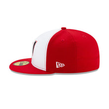 Load image into Gallery viewer, (Youth) Washington Nationals New Era MLB 59FIFTY 5950 Kid Fitted Cap Hat White/Red Crown Red Visor Navy/Red Logo