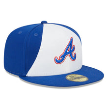 Load image into Gallery viewer, Atlanta BRAVES New Era MLB 59FIFTY 5950 Fitted Cap Hat White/Royal Blue Crown Royal Blue Visor Royal Blue/Red Logo
