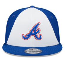 Load image into Gallery viewer, Atlanta BRAVES New Era MLB 59FIFTY 5950 Fitted Cap Hat White/Royal Blue Crown Royal Blue Visor Royal Blue/Red Logo