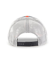 Load image into Gallery viewer, San Diego Padres '47 MLB Snapback Trucker Mesh Cap Hat Navy/White Crown Orange Visor White/Orange Logo Padres Side Note Patch