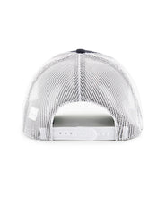 Load image into Gallery viewer, San Diego Padres '47 MLB Snapback Trucker Mesh Cap Hat Navy/White Crown Navy Visor White/Orange Logo Green UV