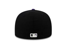 Load image into Gallery viewer, Washington Nationals New Era MLB 59FIFTY 5950 Fitted Cap Hat Black Crown Purple Visor Purple/White Logo