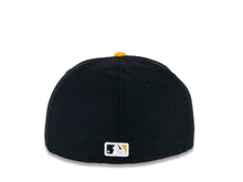 Load image into Gallery viewer, Cleveland Indians New Era MLB 59FIFTY 5950 Fitted Cap Hat Black Crown Yellow Visor Yellow/White Chief Wahoo Logo