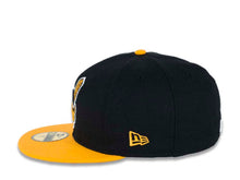 Load image into Gallery viewer, Cleveland Indians New Era MLB 59FIFTY 5950 Fitted Cap Hat Black Crown Yellow Visor Yellow/White Chief Wahoo Logo