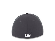 Load image into Gallery viewer, Cleveland Indians New Era MLB 59FIFTY 5950 Fitted Cap Hat Dark Gray Crown Black Visor Dark Gray/White Chief Wahoo Logo